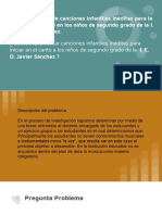 Implementación de Canciones Infantiles Inéditas para La Iniciación Al Canto en Los Niños de Segundo Grado de La I. E. D. Javier Sánchez.