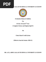 B.Tech - CSE and CS Syllabus of 3rd Year July 2020