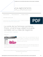 La Caída de Las Famosas Sandalias Crocs, Un Error Que Usted No Puede Cometer Con Su Idea de Negocios - Haga Negocios