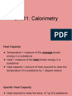 Chemistry Group - Unit 11 Calorimetry