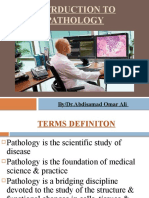Intrduction To Pathology: By/Dr - Abdisamad Omar Ali