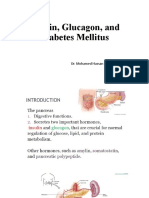 Insulin, Glucagon, and Diabetes Mellitus: Dr. Mohamed Hassan