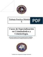 Trabajo Practico Modulos 4 y 5 Curso Especialización en Criminalistica y Criminologia Online.