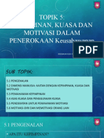 KEPIMPINAN, KUASA DAN MOTIVASI DI DALAM KEUSAHAWANAN