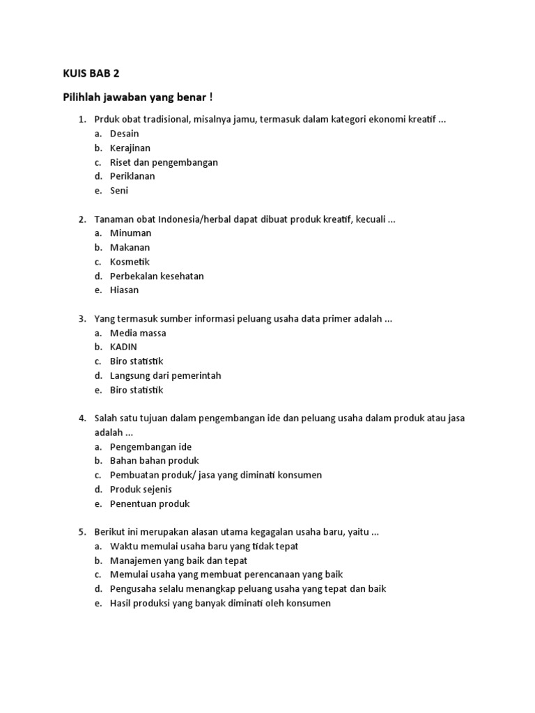 Kuis Bab 2 Pdf