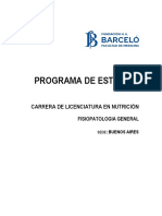 Programa Fisiopatología General PDF