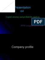 Presentation On Capital Structure and Profitability Analysis
