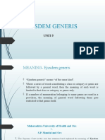 Ejusdem Generis Rule Explained