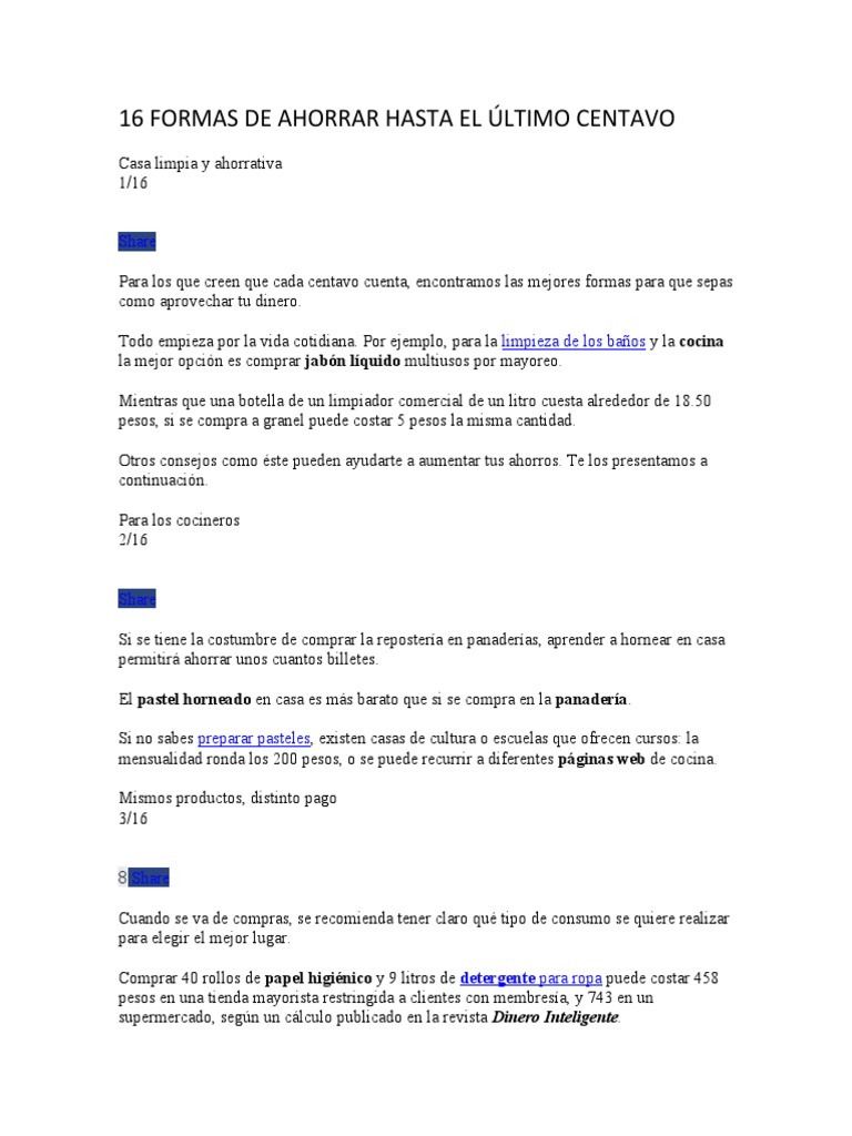 Ahorra Dinero en Casa Fácilmente | PDF | Té | Agua