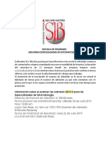 Segundas Especialidades Estomatología Upsjb PDF
