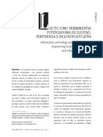 Dialnet LasTICComoHerramientasPotenciadorasDeEquidadPertin 4521387 PDF
