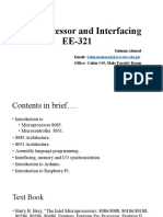 Microprocessor and Interfacing EE-321: Salman Ahmad Email: Office: Cabin #19, Male Faculty Room