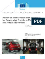 Review of The European Test Procedure For Evaporative Emissions: Main Issues and Proposed Solutions