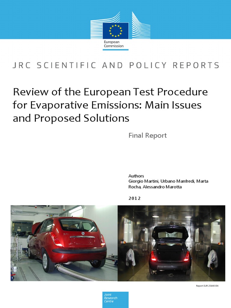 Review of The European Test Procedure For Evaporative Emissions: Main ...