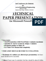 Technical Paper Presentation: (In Microsoft Powerpoint)