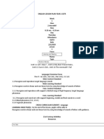 English Lesson Plans for Year 2 and Year 1 CEFR Levels