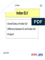 Indian ELV: - Overall Status of Indian ELV - Difference Between EU and Indian ELV - Prospect