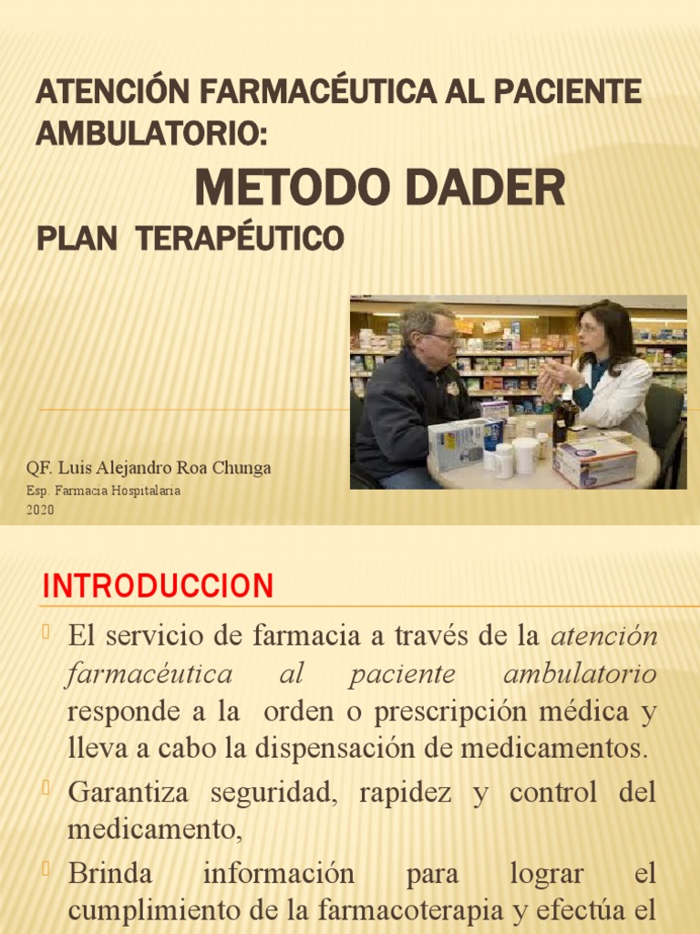 Método Dáder en Atención Farmacéutica | PDF | Farmacia | Medicamentos ...