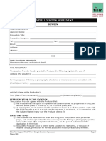 Film Location Agreement Sample PDF