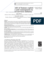 A Causal Model of Human Capital Antecedents and Consequents in The Financial Services Industry