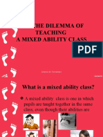 The Dilemma of Teaching A Mixed Ability Class: Arlenne M. Fernández