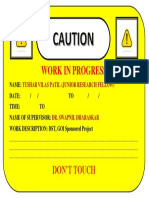 Safety Warning Sheet TVP