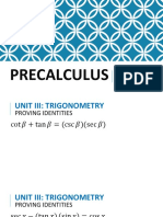 PRECALCULUS-Proving Identities PDF