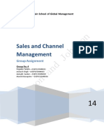 Sales and Channel Management: Group Assignment