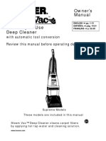 Owner's Manual: With Automatic Tool Conversion Review This Manual Before Operating Deep Cleaner