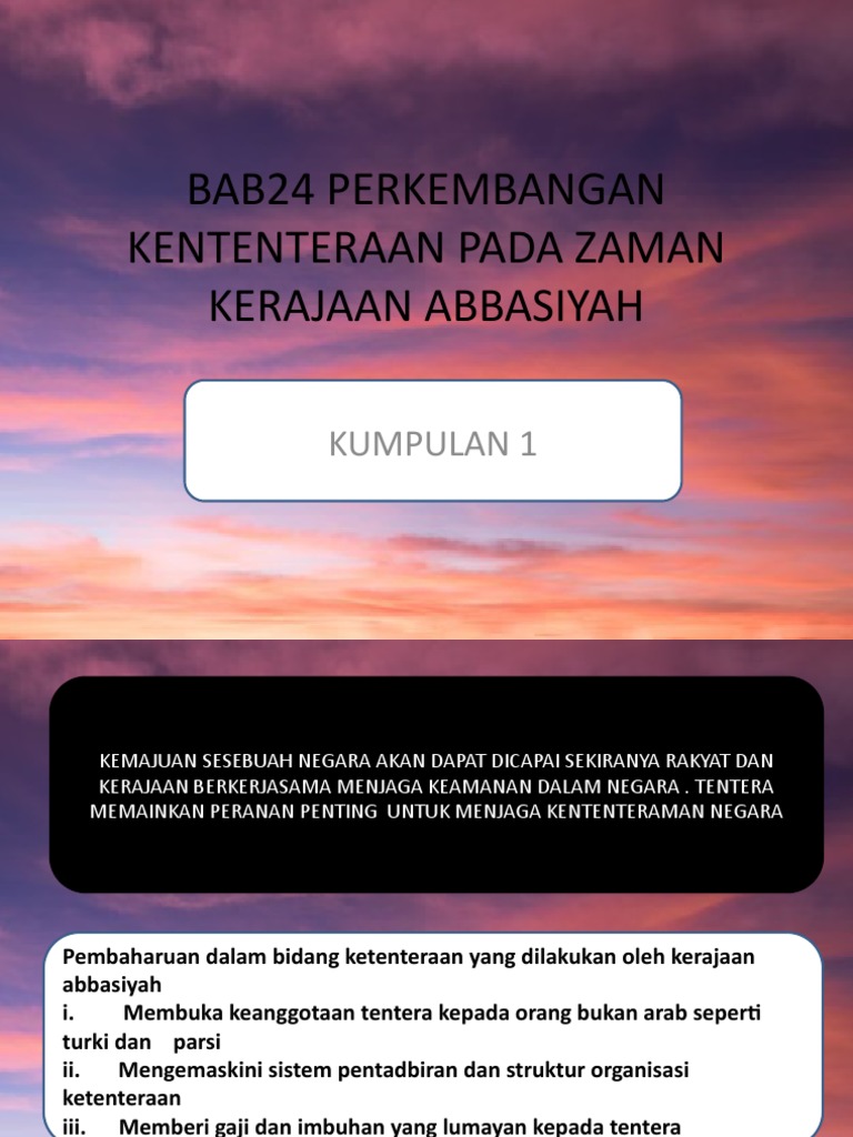 Bab24 Perkembangan Kententeraan Pada Zaman Kerajaan Abbasiyah Pdf