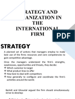 Strategy and Organization in THE International Firm: Your Title Here