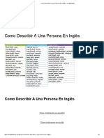 Como Describir A Una Persona en Inglés - English2Me PDF