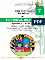 Technical Drafting: Activity Performance Worksheet in