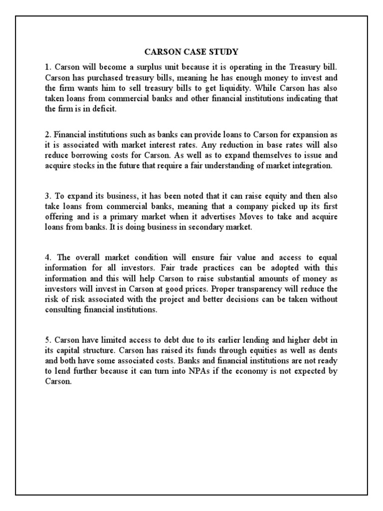 Carson's Surplus Unit Analysis | PDF