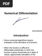 Numerical Differentiation PDF