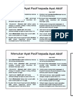 Latihan Ayat Aktif Dan Ayat Pasif