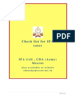 IFA Check List PDF