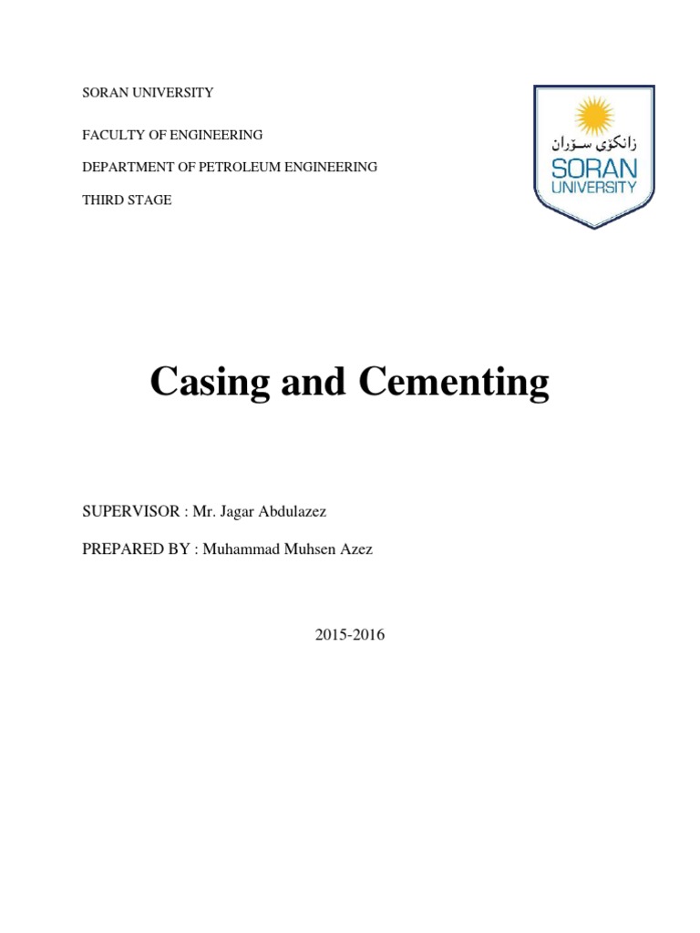 Casing and Cementing in Petroleum Engineering | PDF | Casing (Borehole ...