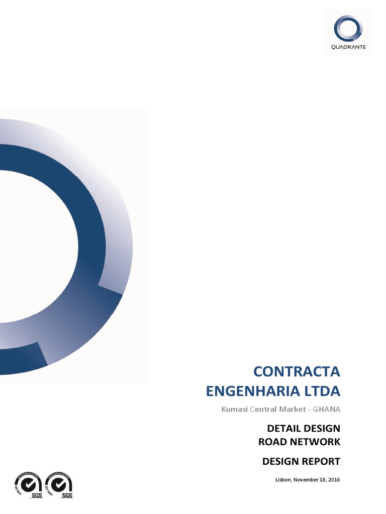 Kumasi Central Market Road Design Report | PDF | Road | Deformation ...