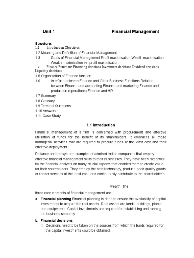 Understanding Financial Management Goals | PDF | Dividend | Market ...