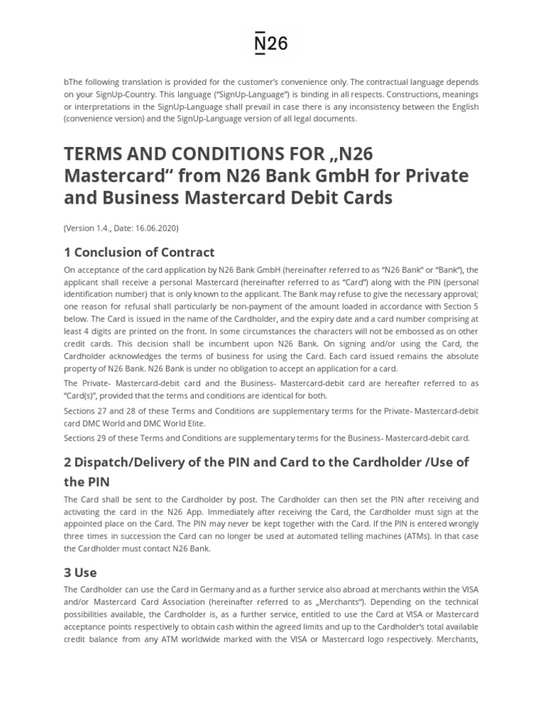 Account Terms Cards Mastercard en PDF | PDF | Payments | Financial ...