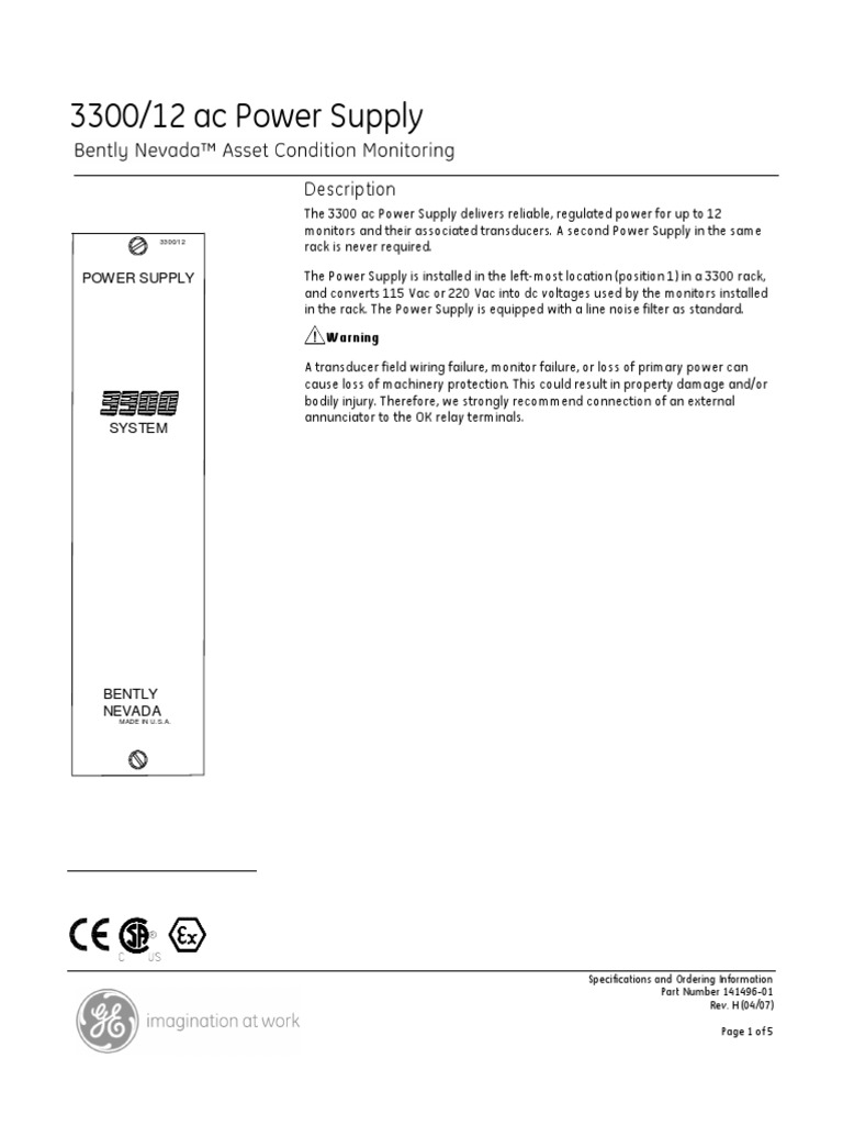 3300 Power Supplies Datasheets PDF Power Supply Alternating Current