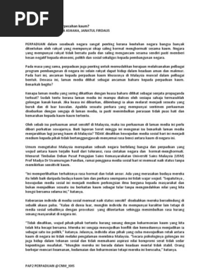 Pa P2 Laman Media Punca Perpecahan Kaum Pdf