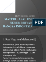 MATERI III KELAS X Asal Usul Nene Moyang Bangsa Indo