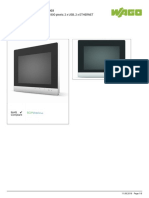 Data Sheet - Item Number: 762-3003 Web Panel 25.7 CM (10.1") 1280 X 800 Pixels 2 X USB, 2 X ETHERNET