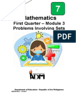 First Quarter - Module 3 Problems Involving Sets: Mathematics