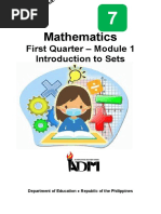 Math7 - Q1 - Mod1 - Introduction To Sets | PDF | Set (Mathematics ...