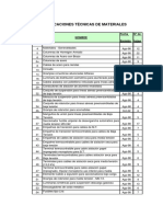 Especificación Técnica de Materiales