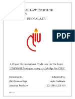 National Law Institute University Bhopal, M.P.: "UNIDROIT Principles Acting As A Bridge For CISG"