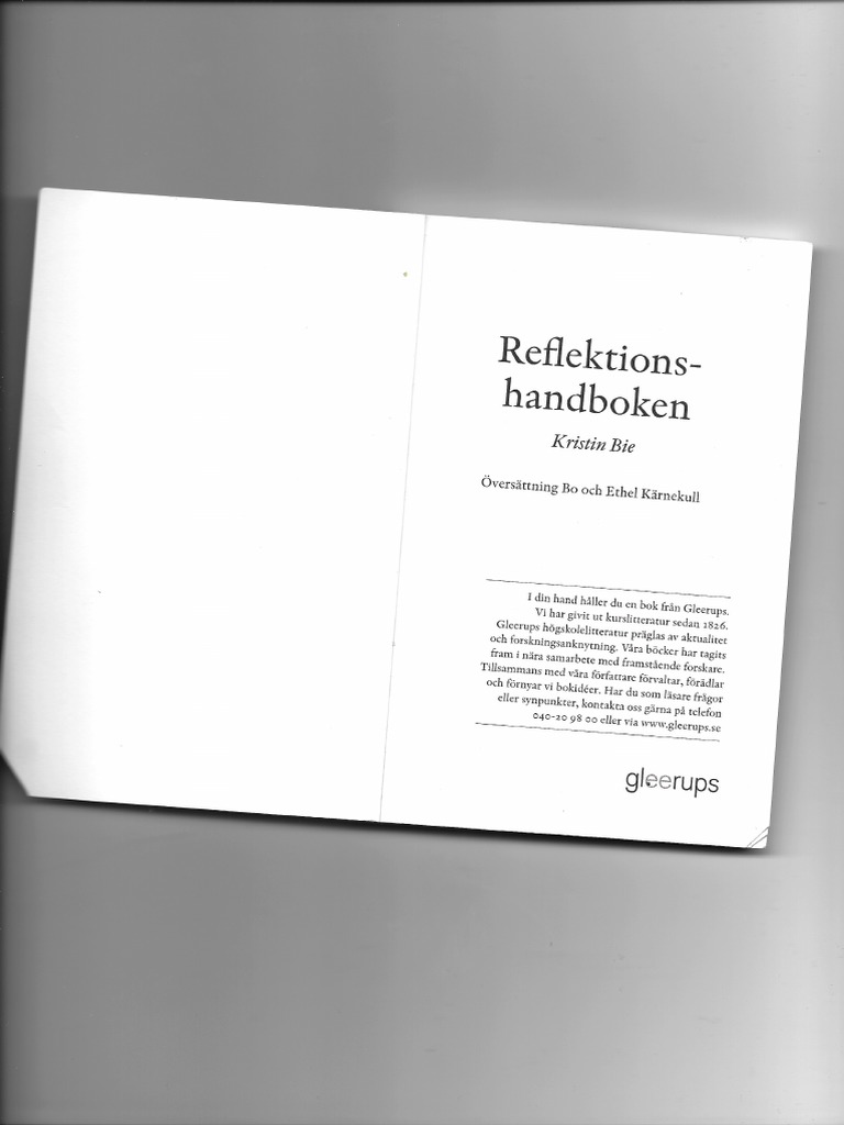 Reflektionshandboken PDF | PDF
